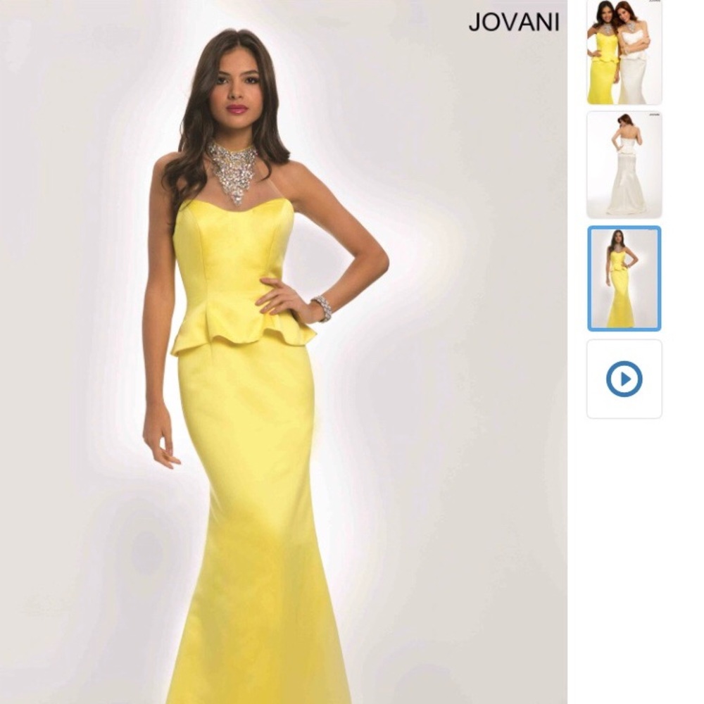Jovani yellow gown size 8